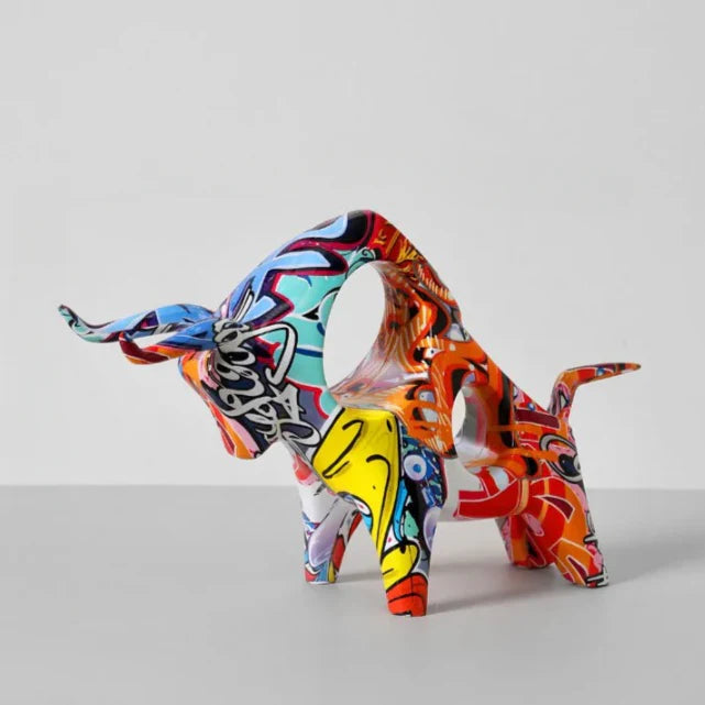 Graffiti Bull Figurines