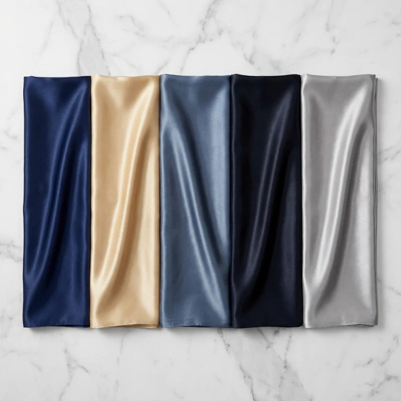 Josh & Tate SilkCove 4-Piece Bedding Set - all five colour options side by side