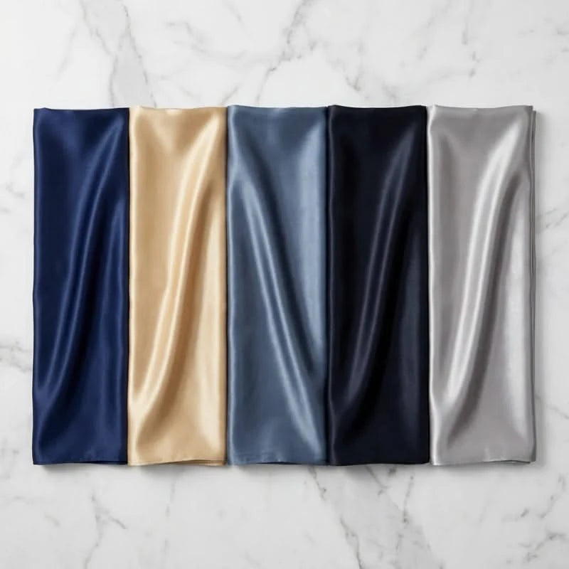 Josh & Tate SilkCove 4-Piece Bedding Set - all five colour options side by side