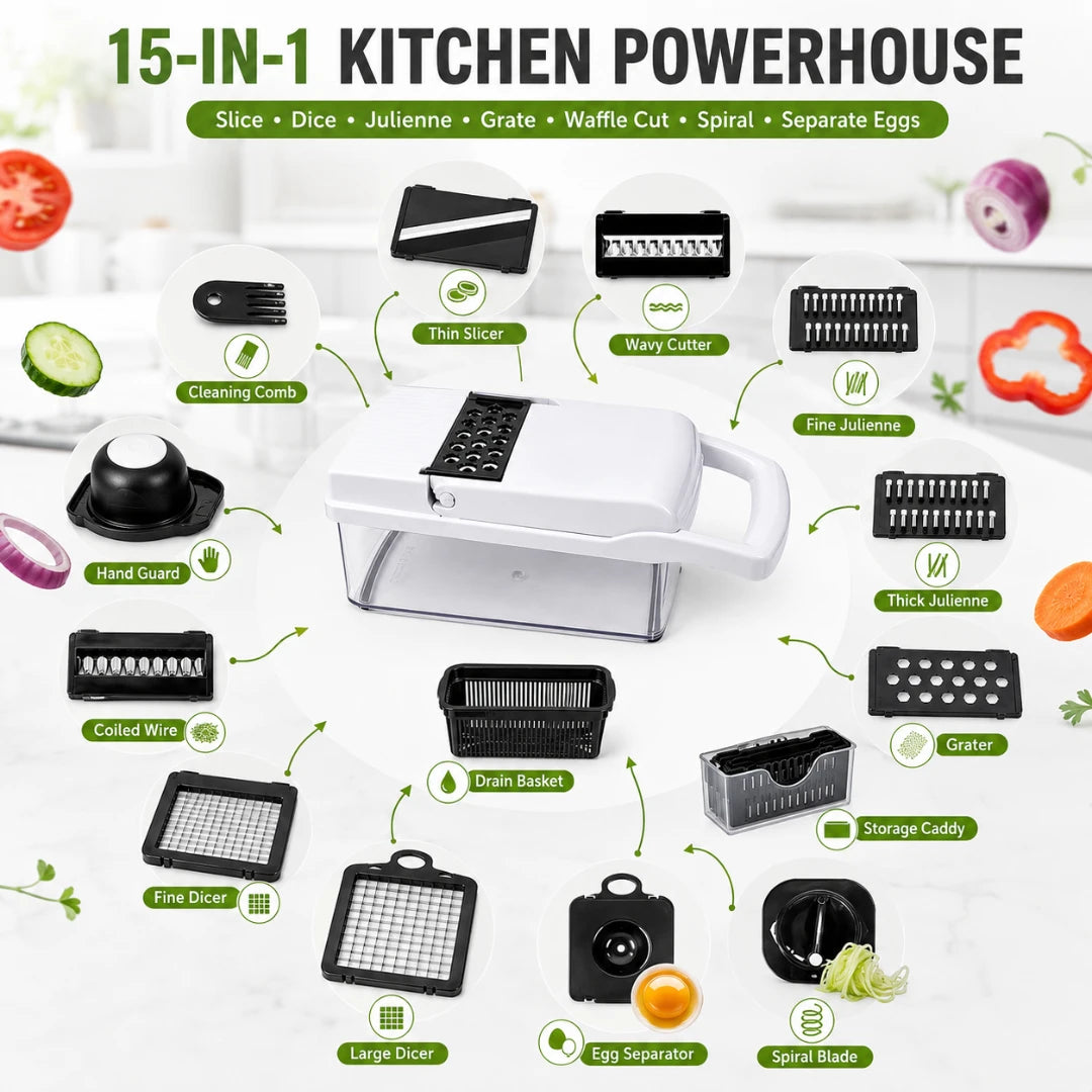 SliceBox™ 15-Piece Multi-Blade Chopper