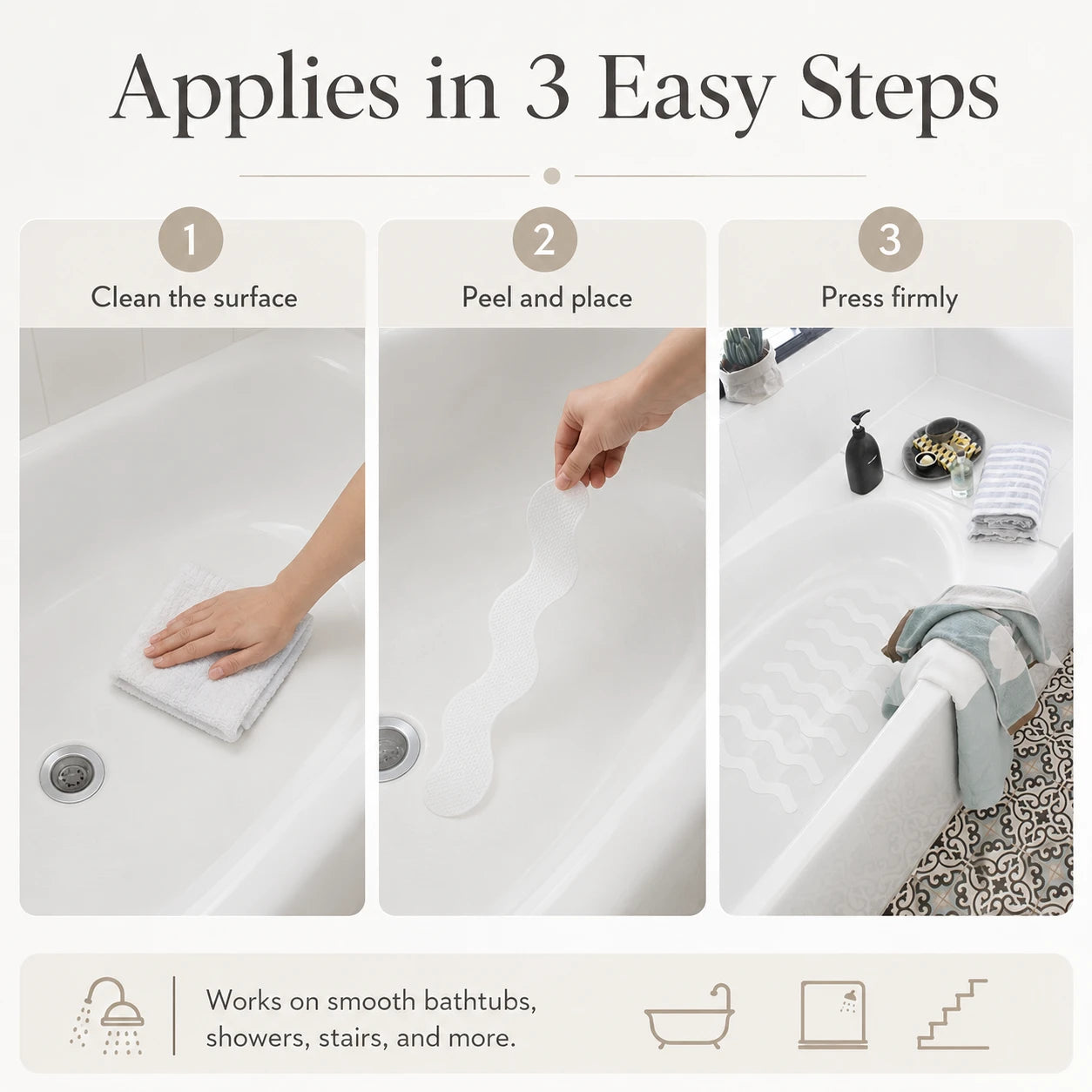 SlipGuard Shower Safety Strips