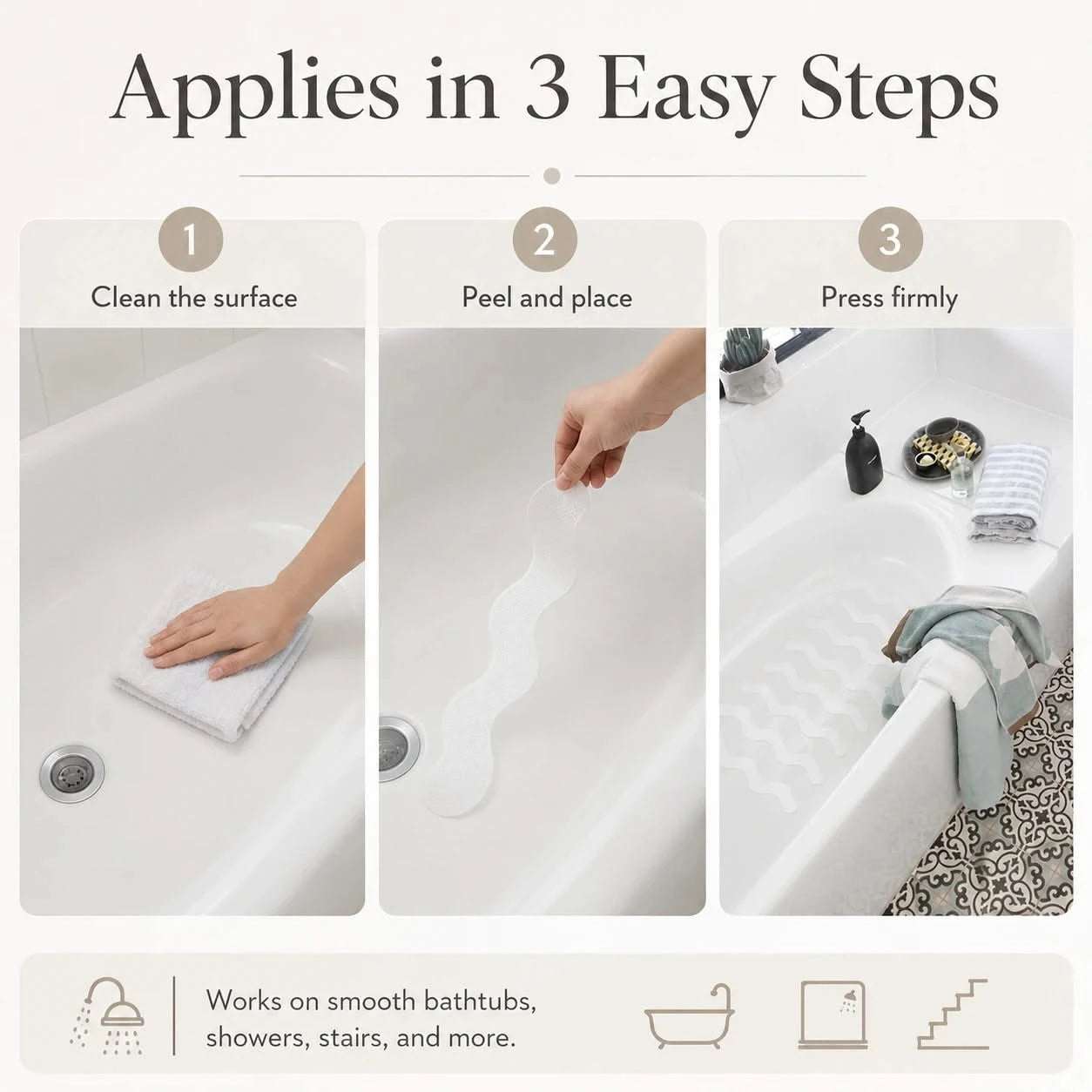 SlipGuard Shower Safety Strips