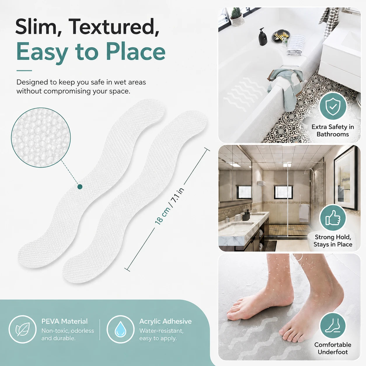 SlipGuard Shower Safety Strips