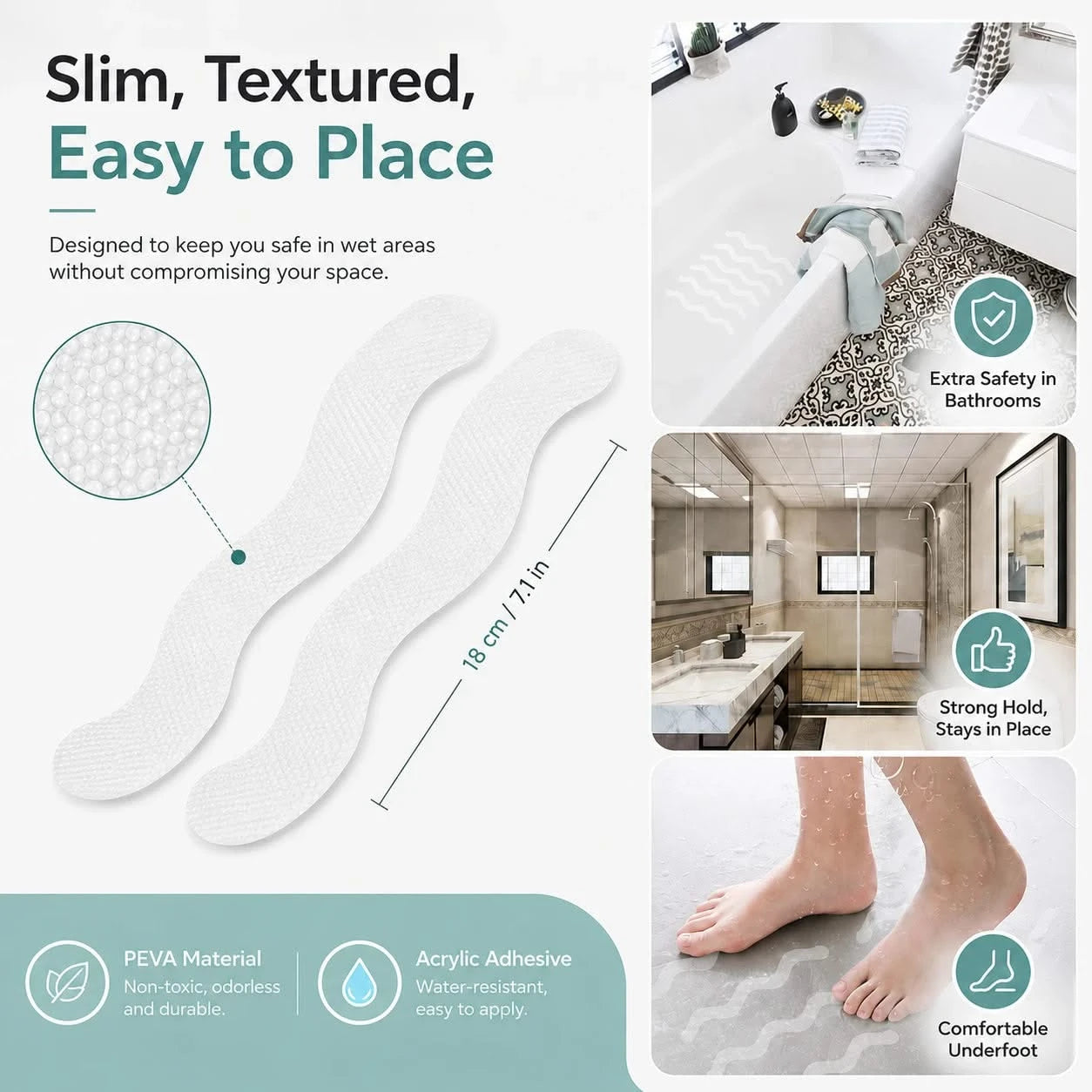 SlipGuard Shower Safety Strips