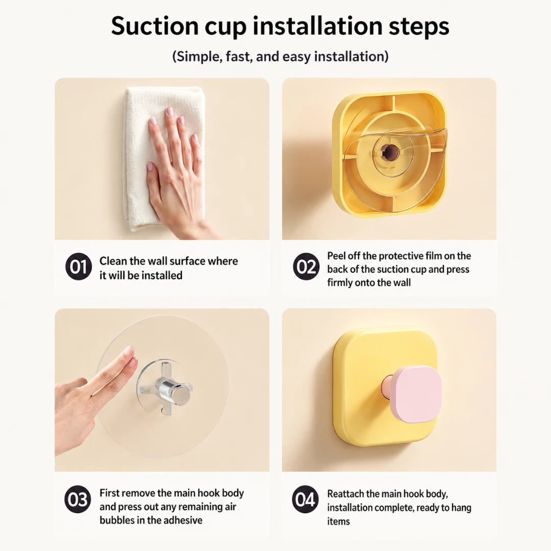 SnapGrip™ No-Drill Suction Hook