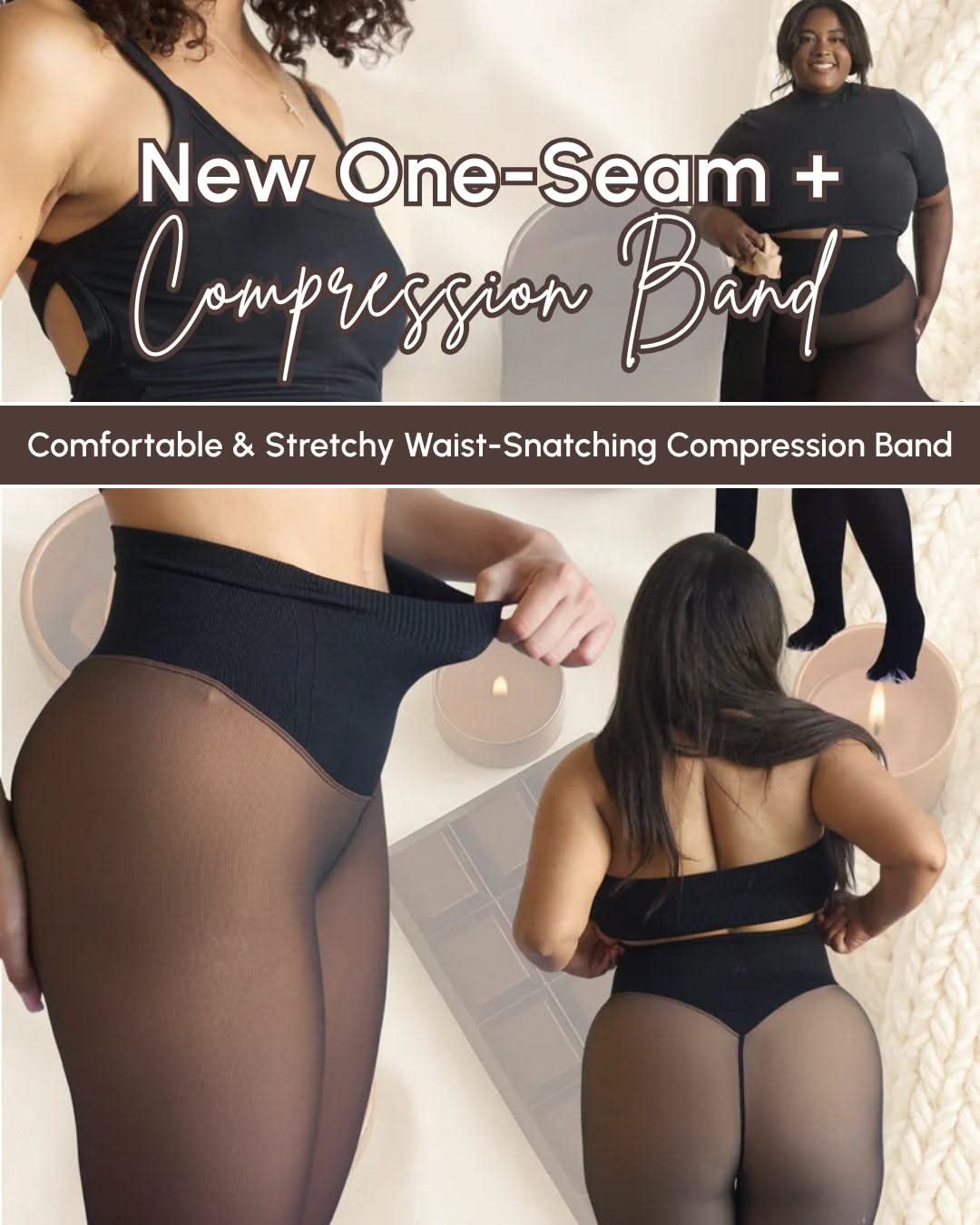 Snatched One-Seam Sheer Fleece Leggings 2