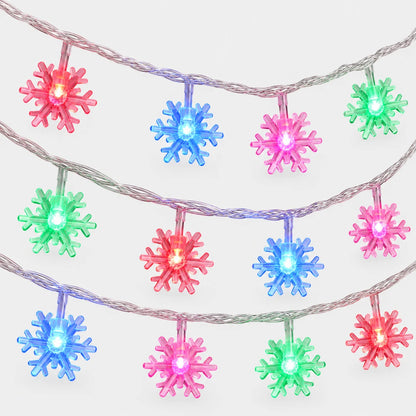 SnowGlow™ LED Snowflake String Lights