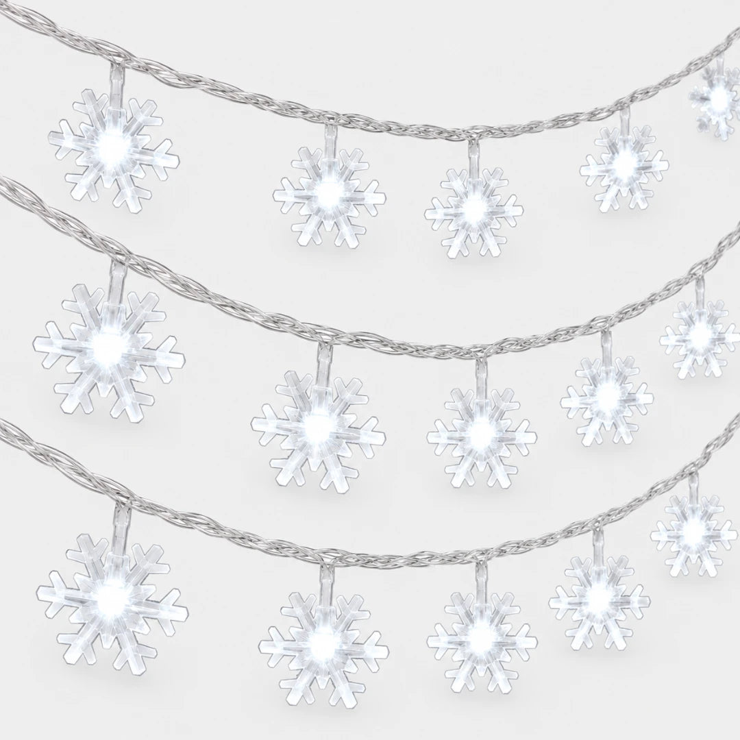 SnowGlow™ LED Snowflake String Lights