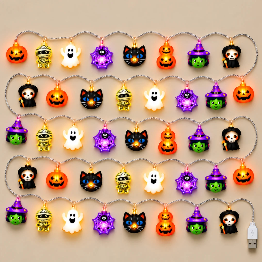 SpookString™ Mixed Halloween Light Chain