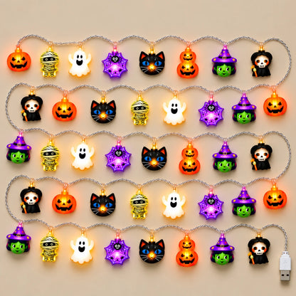 SpookString™ Mixed Halloween Light Chain