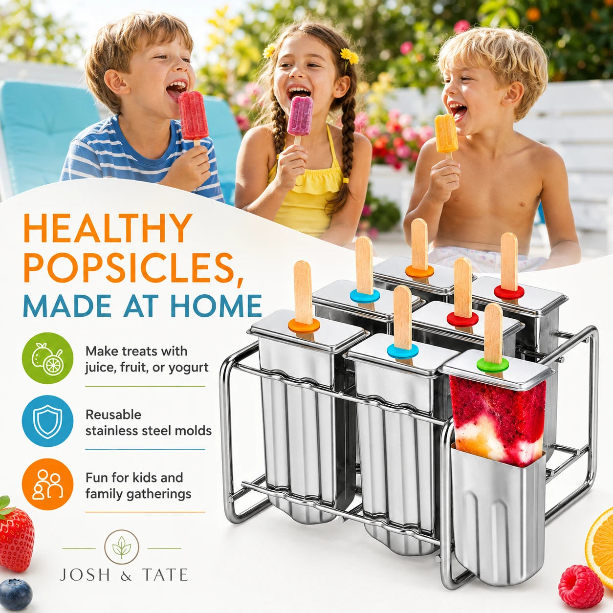 Stainless Steel Popsicle Mold Set-2