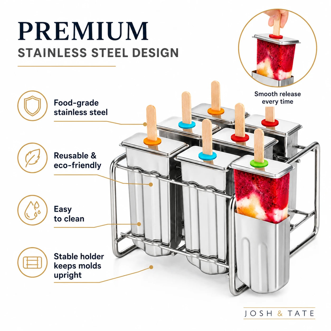 Stainless Steel Popsicle Mold Set-3