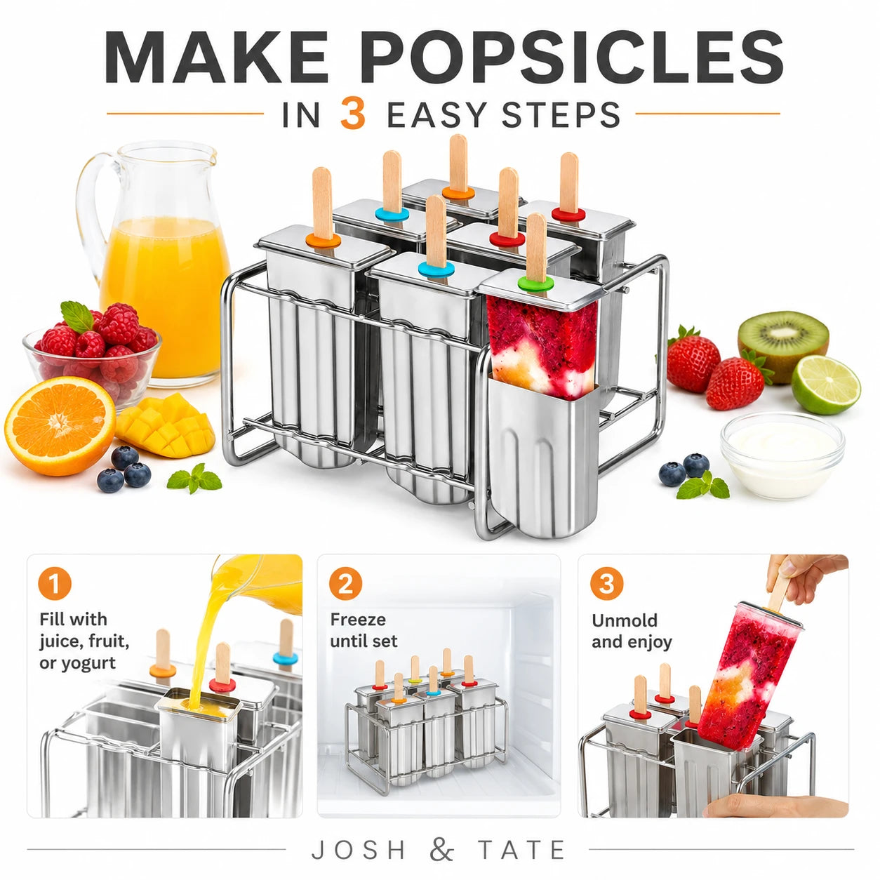 Stainless Steel Popsicle Mold Set-4