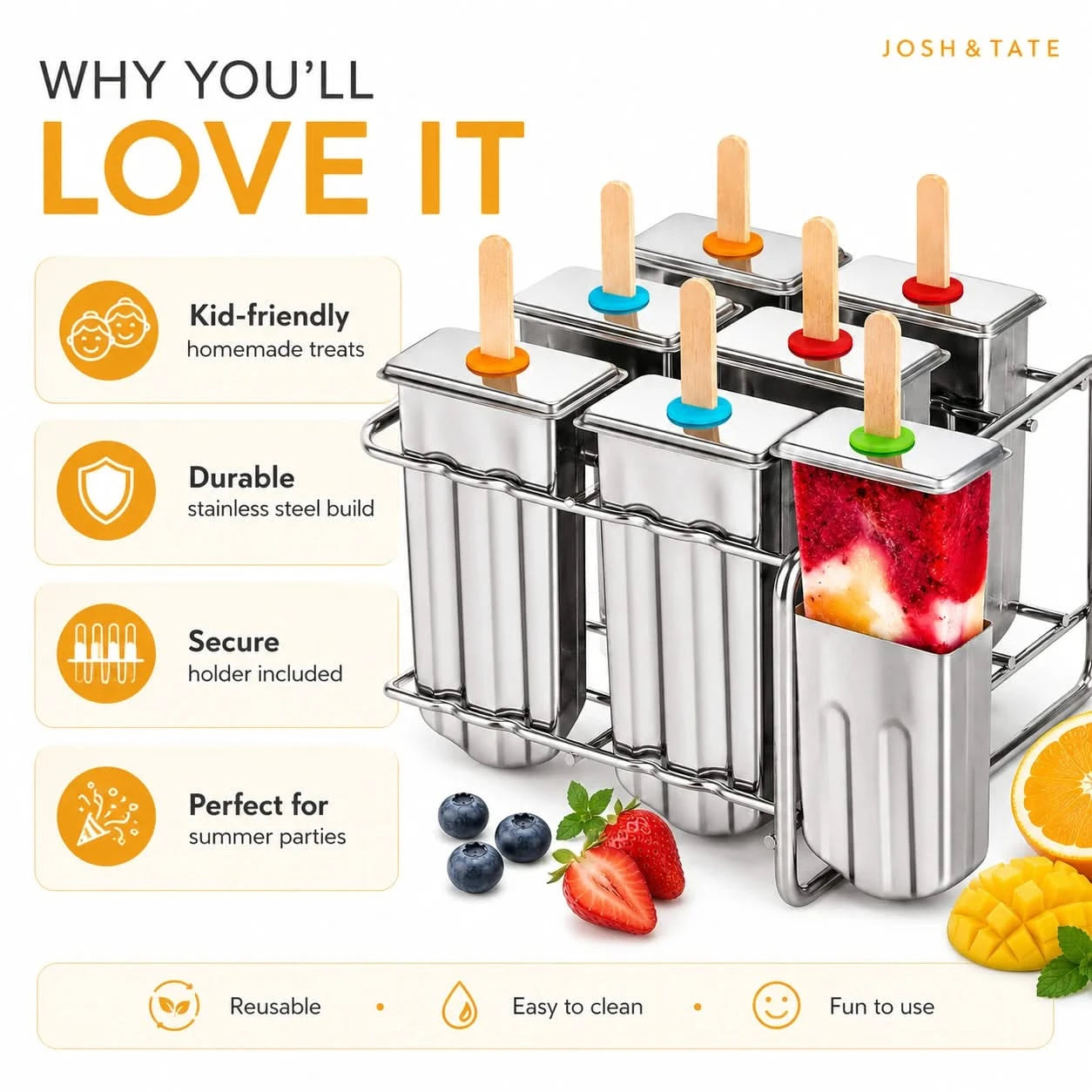 Stainless Steel Popsicle Mold Set-7