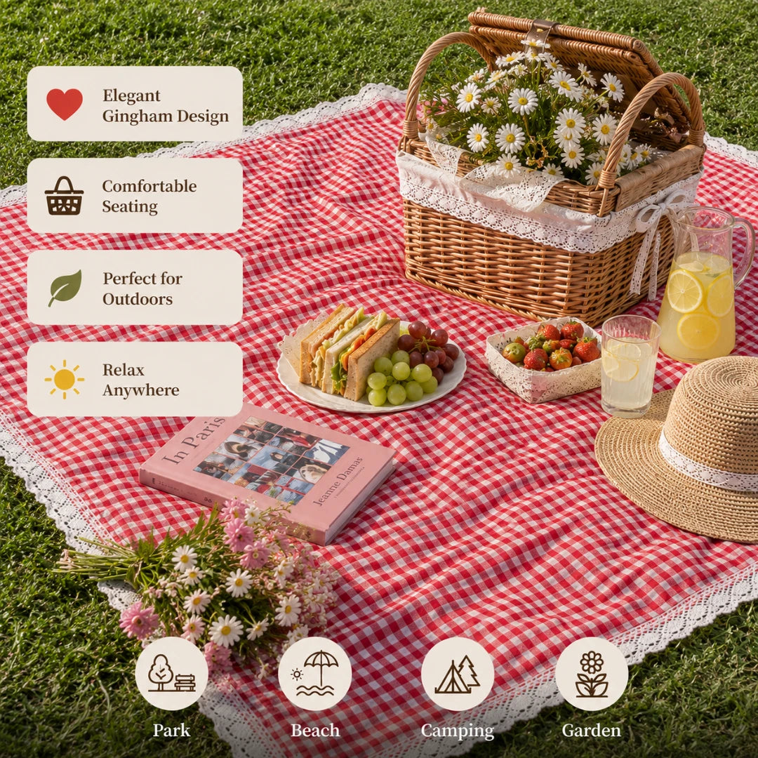 SunDay™ Gingham Picnic Mat