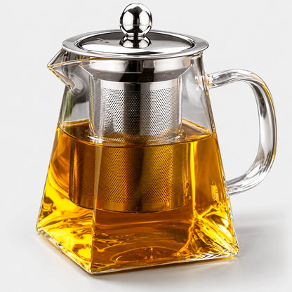 TeaEdge™ Faceted Glass Teapot