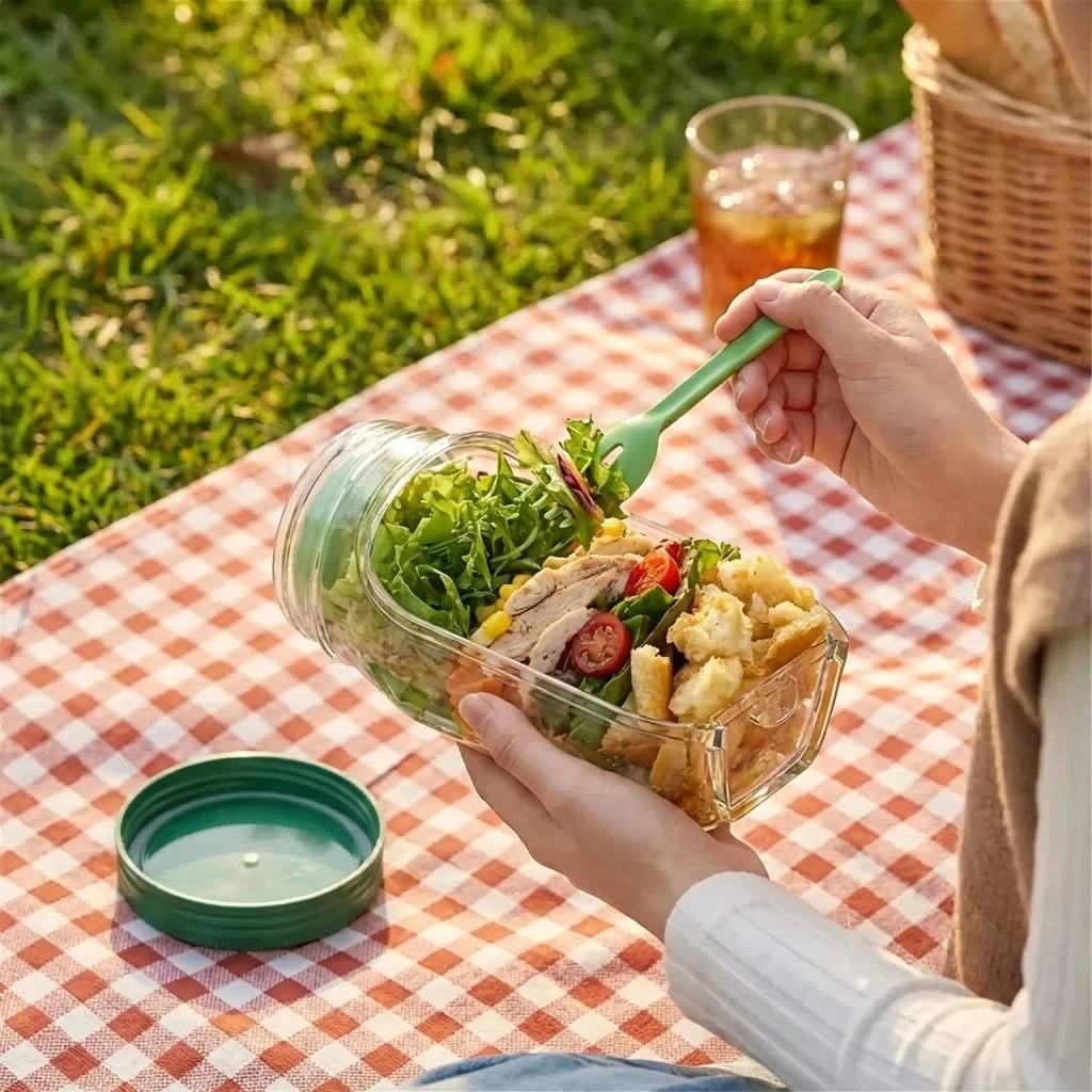 The CrispLocker™ Salad Jar