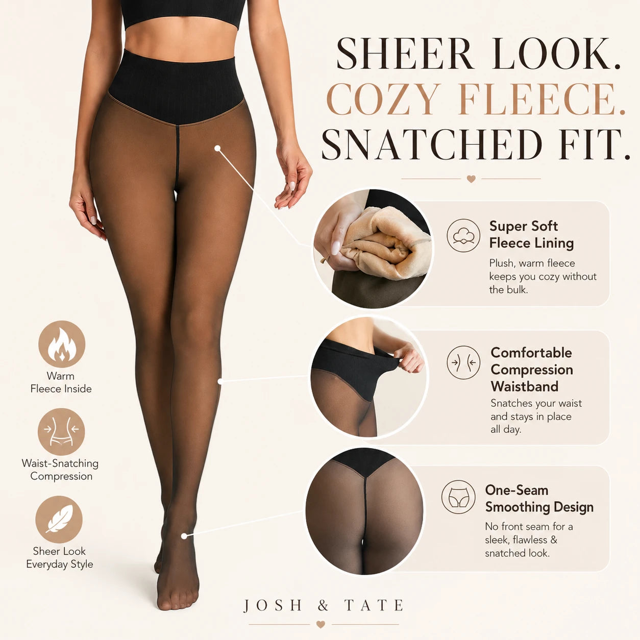 The Snatched Fleece Lined Tights-2