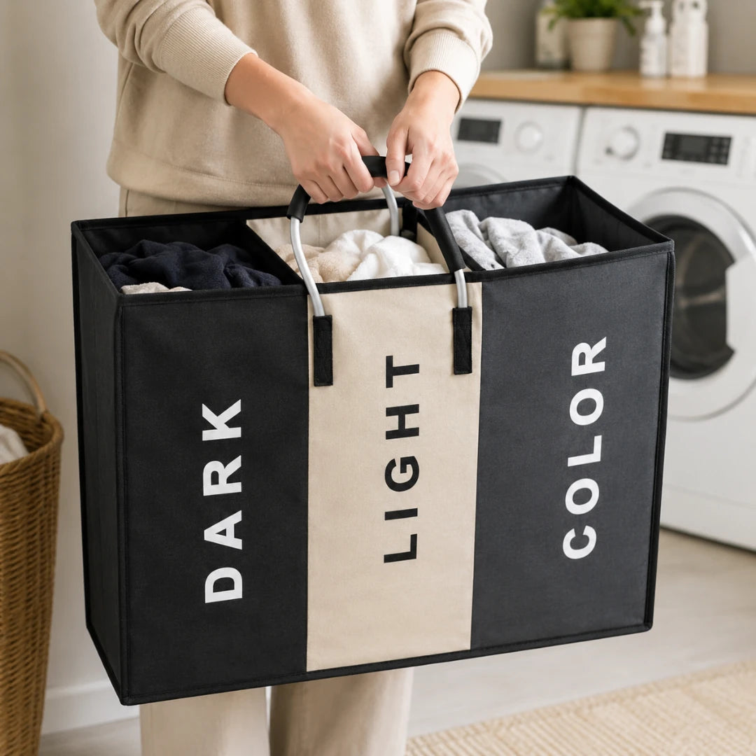 TriSort™ 3-Section Laundry Hamper