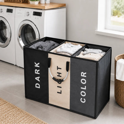 TriSort™ 3-Section Laundry Hamper