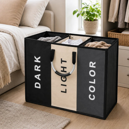 TriSort™ 3-Section Laundry Hamper