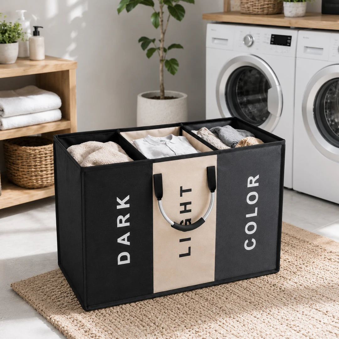 TriSort™ 3-Section Laundry Hamper