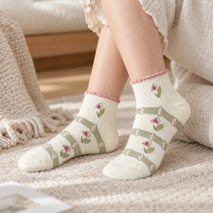 TulipToe™ 5-Pack Ankle Socks