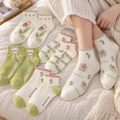 TulipToe™ 5-Pack Ankle Socks