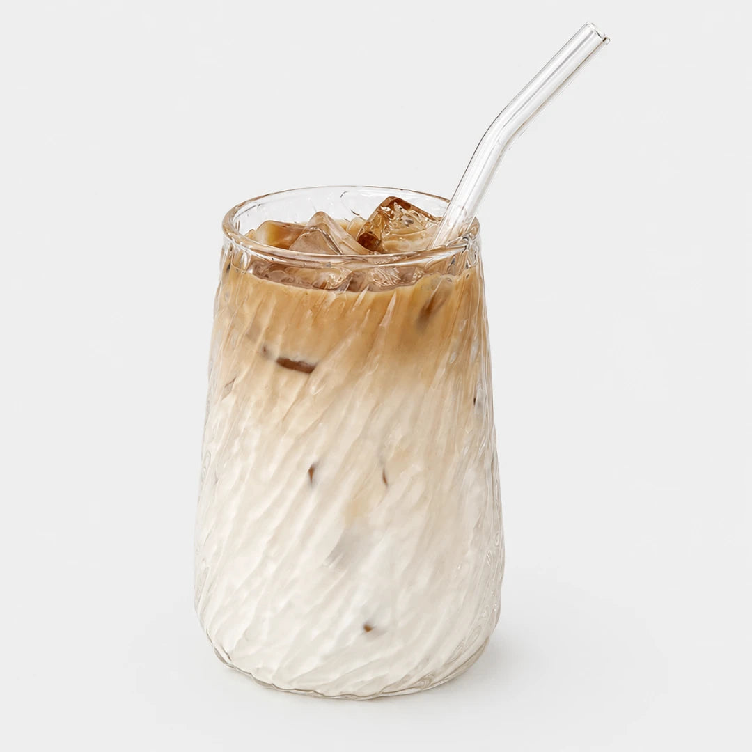 TwistPour™ Twisted Glass & Straw Set