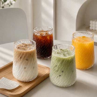 TwistPour™ Twisted Glass & Straw Set