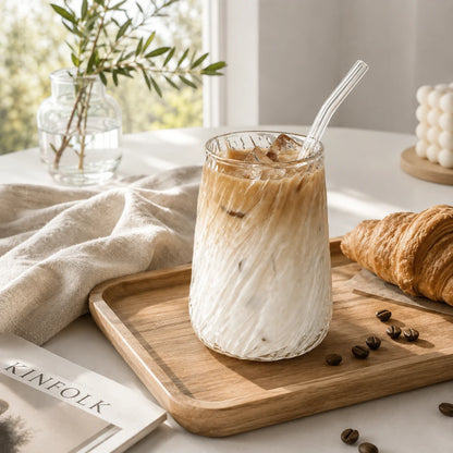 TwistPour™ Twisted Glass & Straw Set