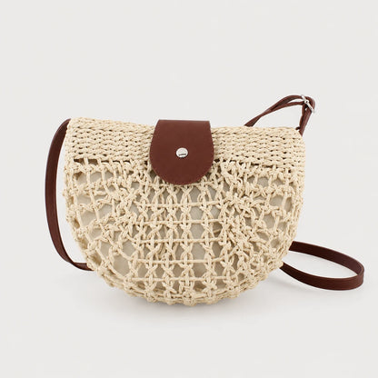 CrochetMoon™ Straw Crossbody Bag