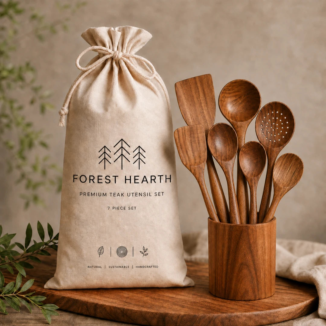 Forest Hearth™ Teak Wooden Utensil Set