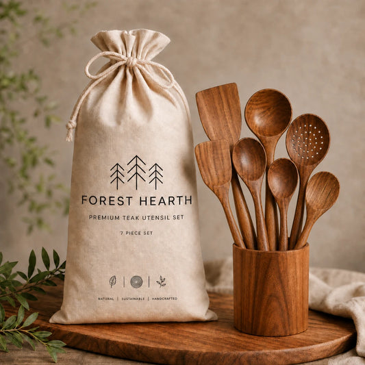 Forest Hearth™ Teak Wooden Utensil Set