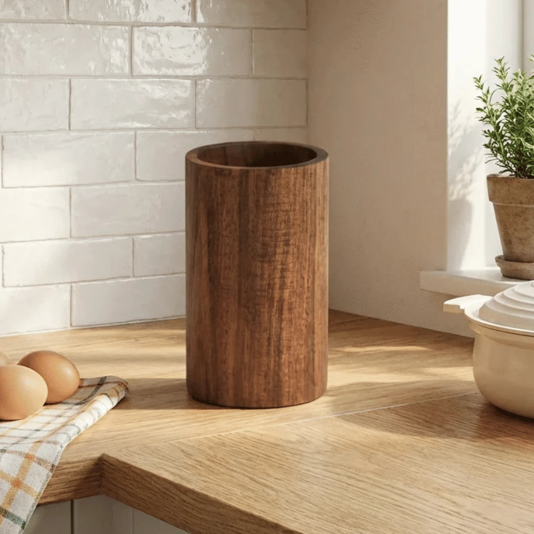 Teak Utensil Holder