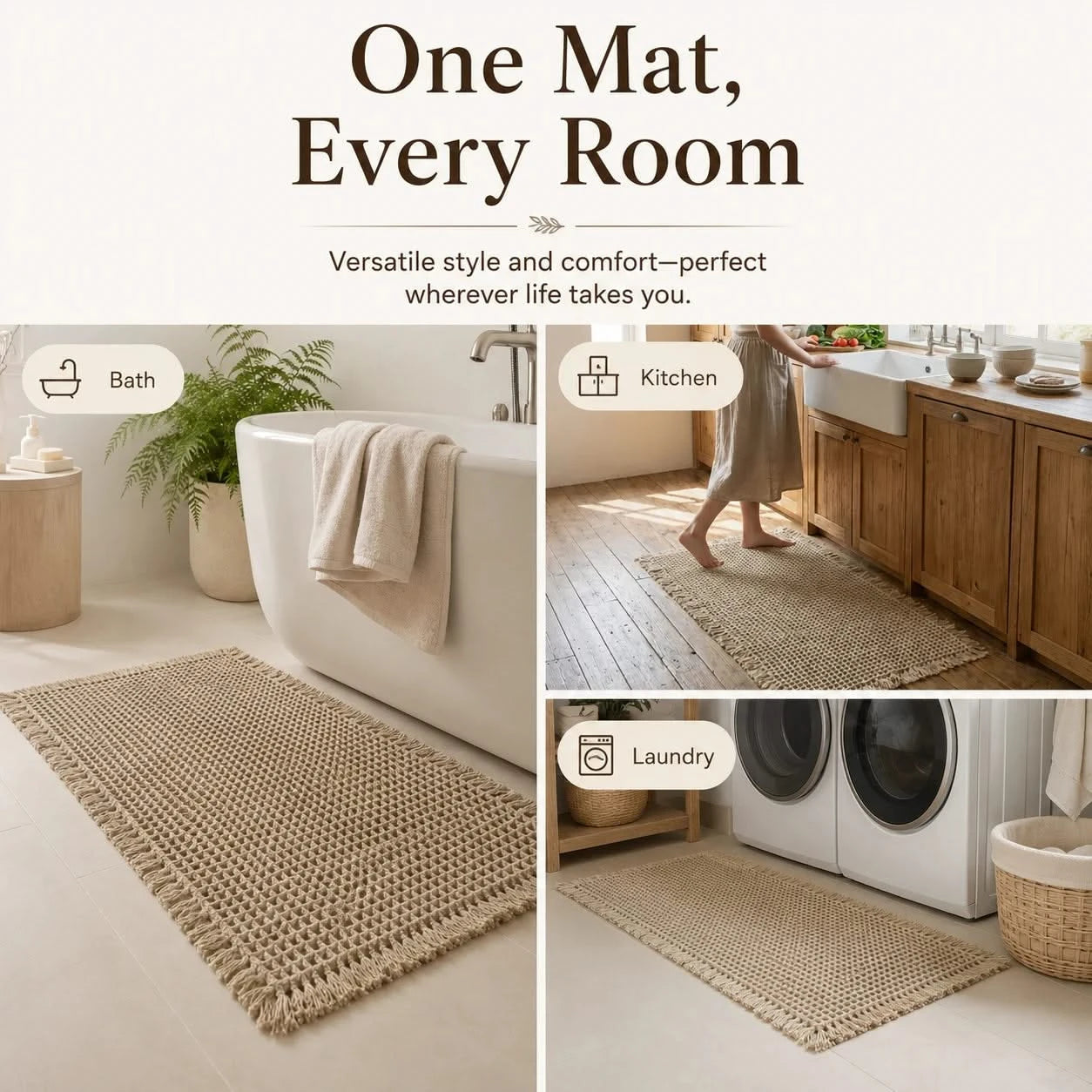 WaffleNest™ Waffle Bath Mat-