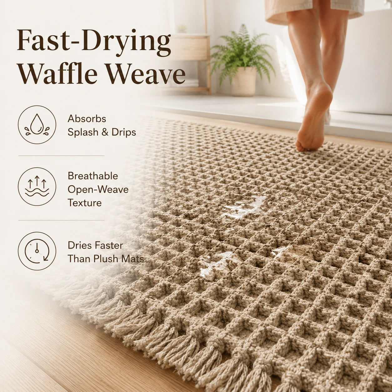 WaffleNest™ Waffle Bath Mat-