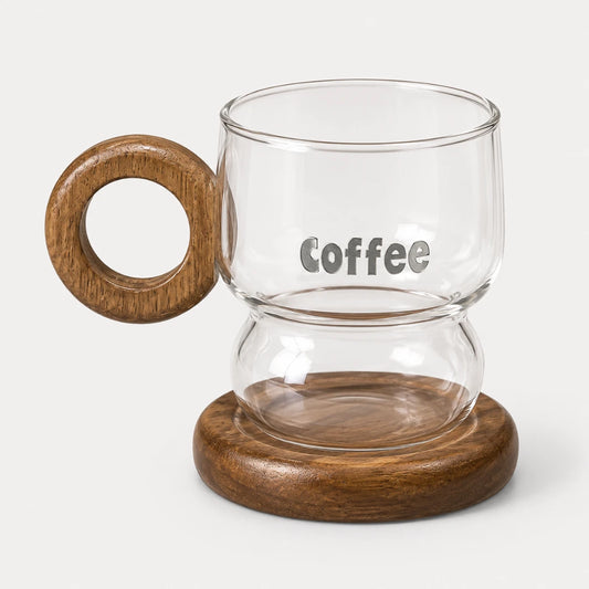 WoodLoop™ Glass Coffee Mug