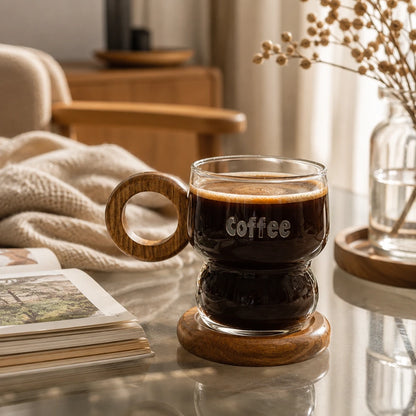 WoodLoop™ Glass Coffee Mug
