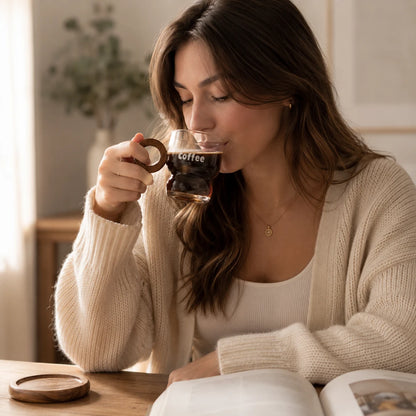 WoodLoop™ Glass Coffee Mug