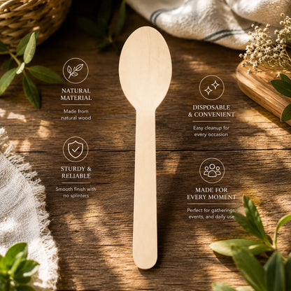 WoodStir™ 50pcs Disposable Spoons