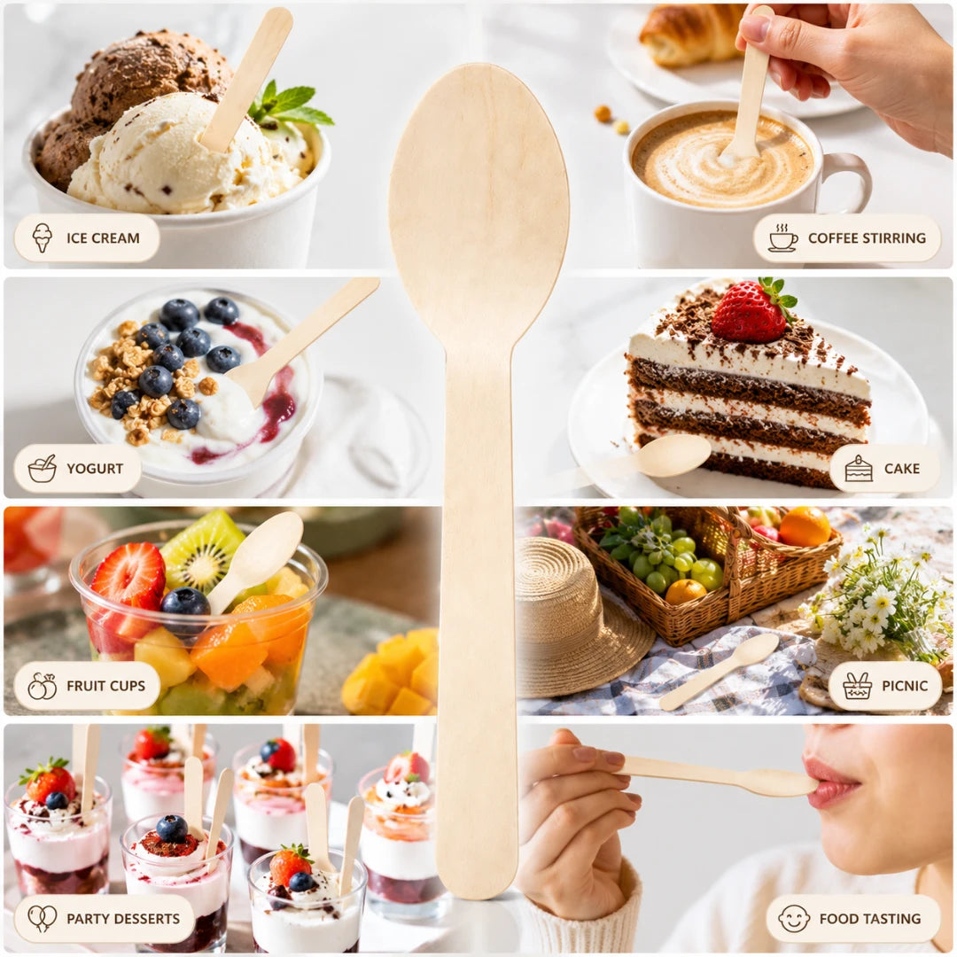 WoodStir™ 50pcs Disposable Spoons