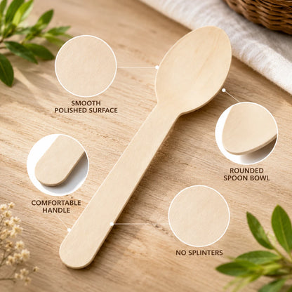 WoodStir™ 50pcs Disposable Spoons