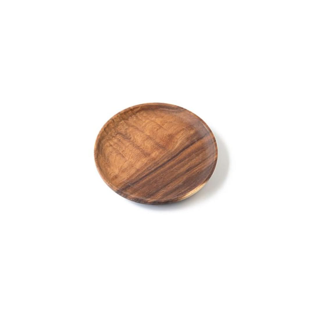 Wooden coaster on a white background