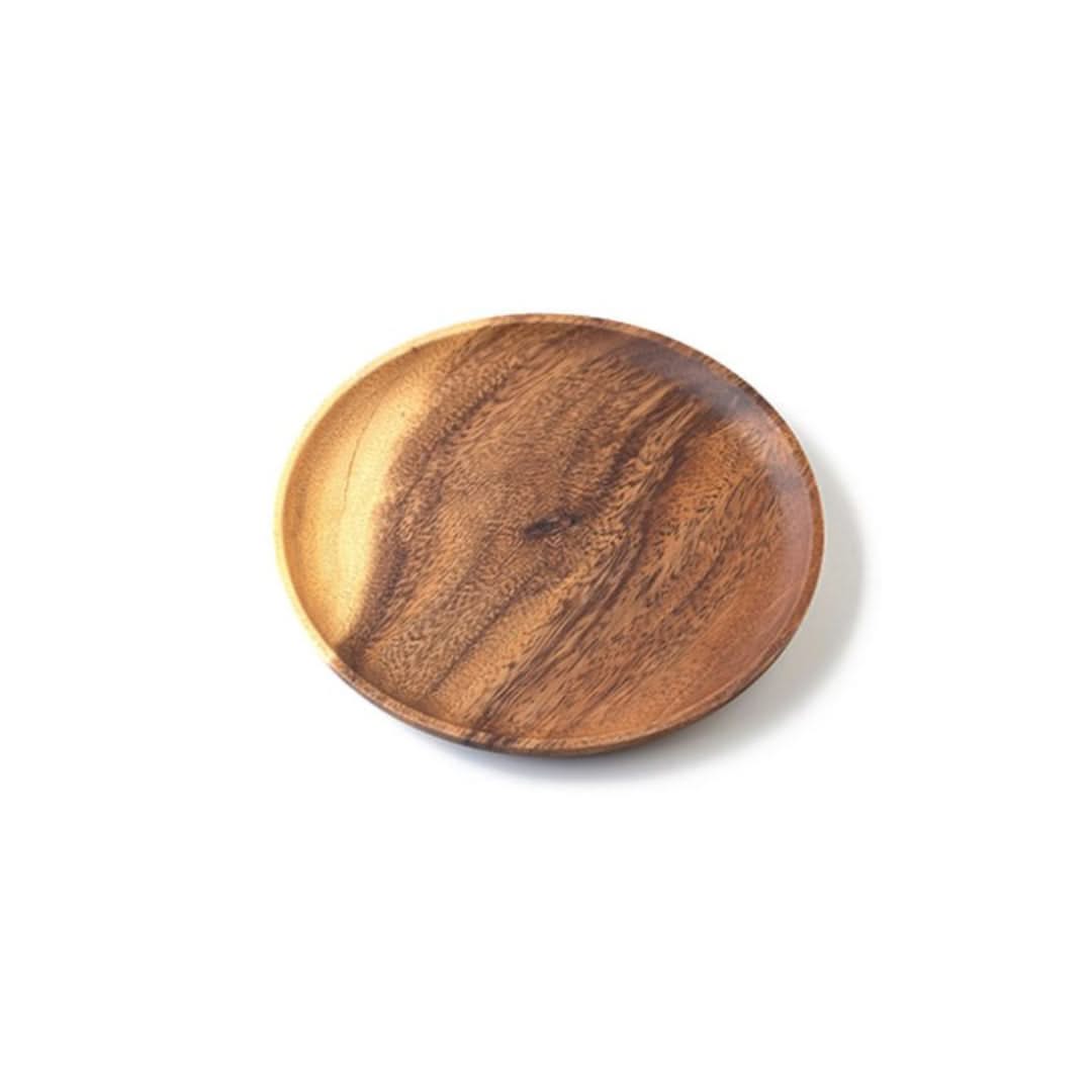 Wooden bowl on a white background