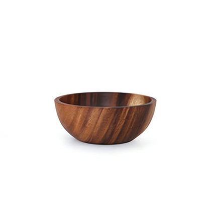 Wooden bowl on a white background