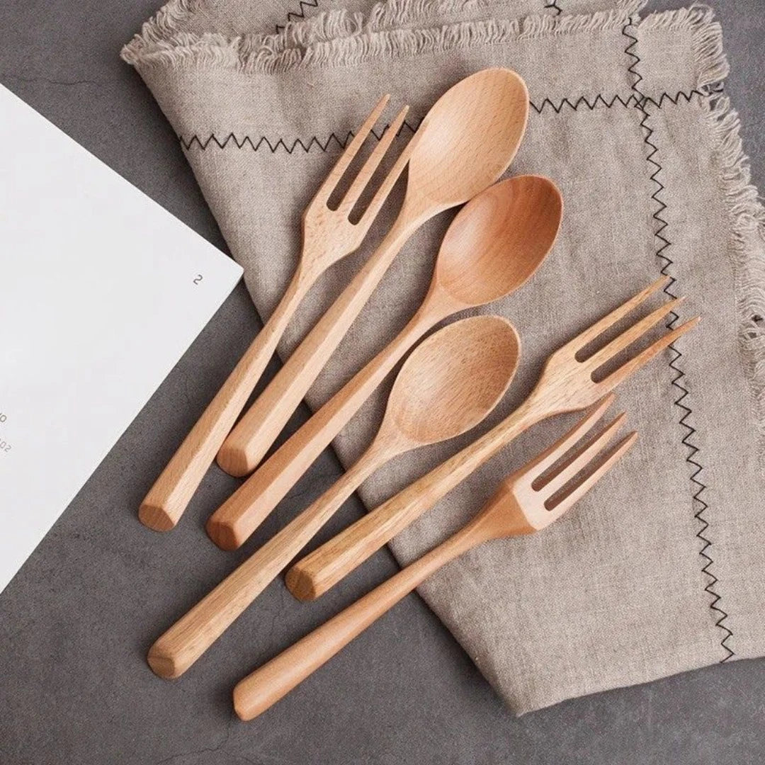 Wooden Spoon and Fork Set