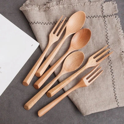 Wooden Spoon and Fork Set