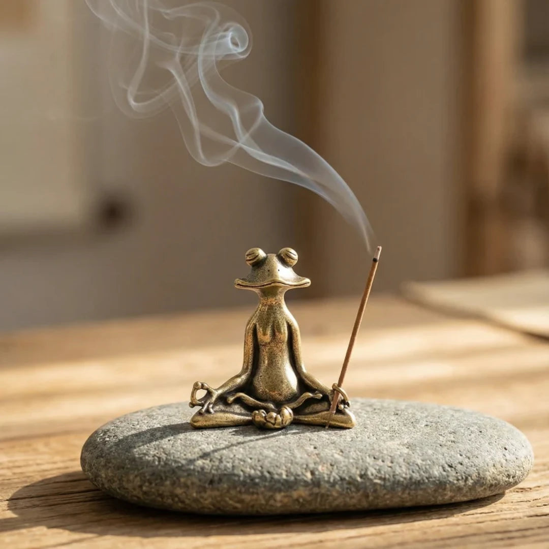 Zen Frog Incense Holder