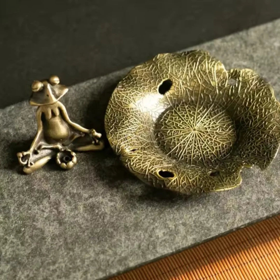 Zen Frog Incense Holder